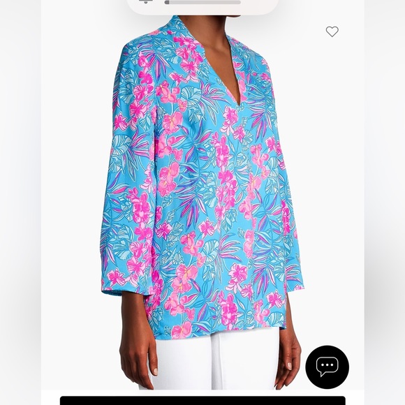 NWT Lilly Pulitzer Luna Bay Tunic in Blue Orchid Oasis Size Large - Picture 12 of 13